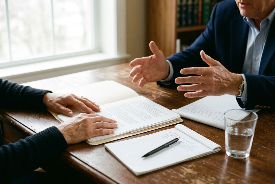 Consultation across a desk